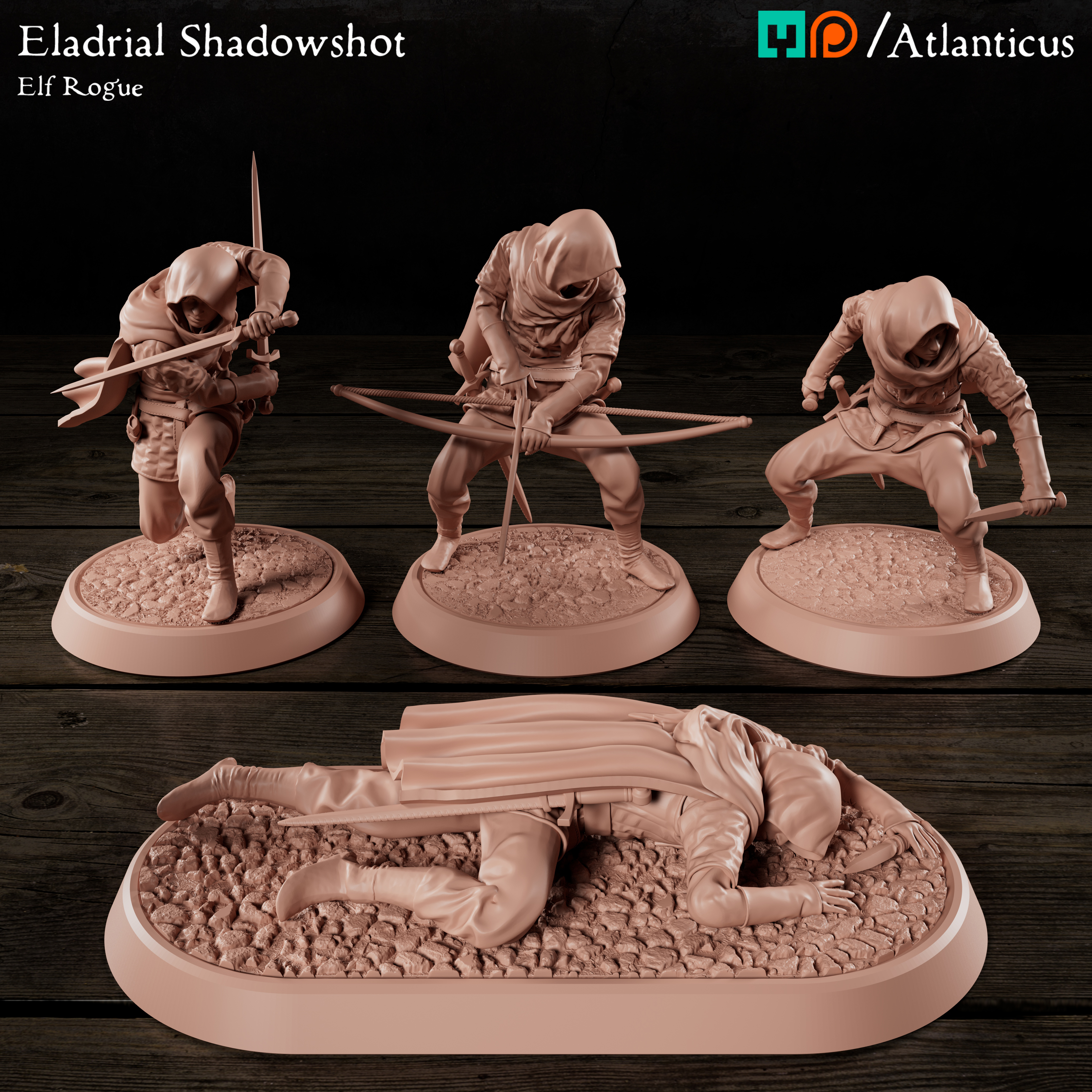 Male Elf Rogue - Eladrial Shadowshot - BUNDLE